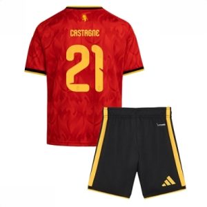 Belgia Timothy Castagne #21 Hjemmedraktsett VM 2026 fotballdrakt for barn