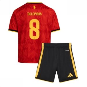 Belgia Youri Tielemans #8 Hjemmedraktsett VM 2026 fotballdrakt for barn