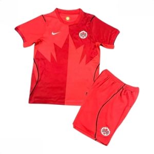 Canada Hjemmedraktsett Barn VM 2026 rød drakt med kort erm