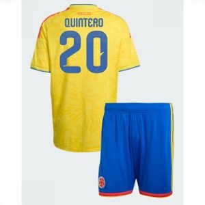 Colombia Juan Fernando Quintero #20 Hjemmedraktsett Barn VM 2026 – drakt med shorts