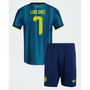 Colombia Luis Diaz #7 Bortedraktsett Barn VM 2026 – drakt med shorts