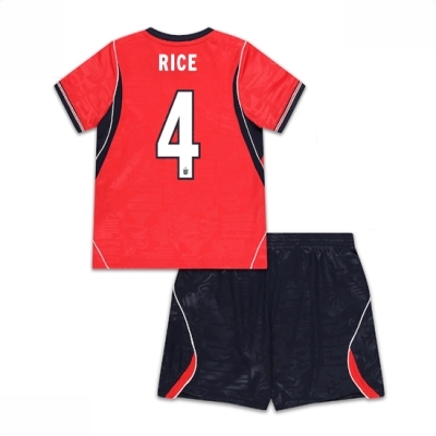 England Declan Rice #4 Bortedraktsett VM 2026 barn med fotballsett