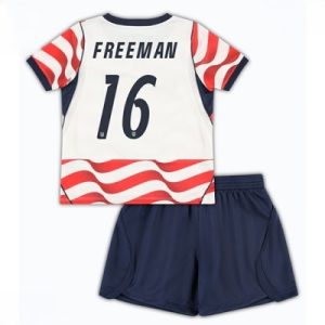 Forente stater Alex Freeman #16 Hjemmedraktsett Barn VM 2026 fotballtrøyer med shorts