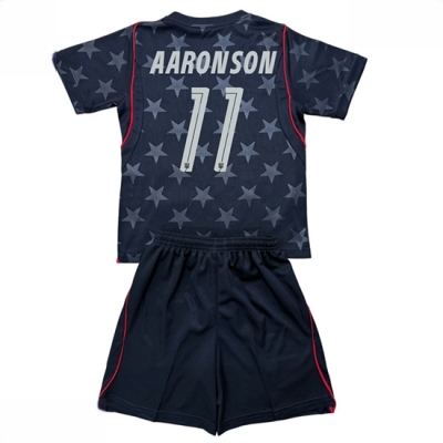Forente stater Brenden Aaronson #11 Bortedraktsett Barn VM 2026 Fotballdrakter med Bukse