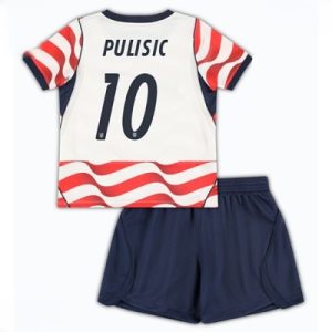Forente stater Christian Pulisic #10 Hjemmedraktsett Barn VM 2026 Fotballdrakter med Bukse
