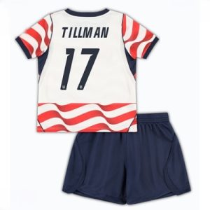 Forente stater Malik Tillman #17 Hjemmedraktsett Barn VM 2026 fotballtrøyer med shorts