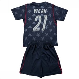 Forente stater Timothy Weah #21 Bortedraktsett Barn VM 2026 Fotballdrakter med Bukse