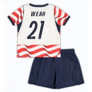 Forente stater Timothy Weah #21 Hjemmedraktsett Barn VM 2026 Fotballdrakter med Bukse