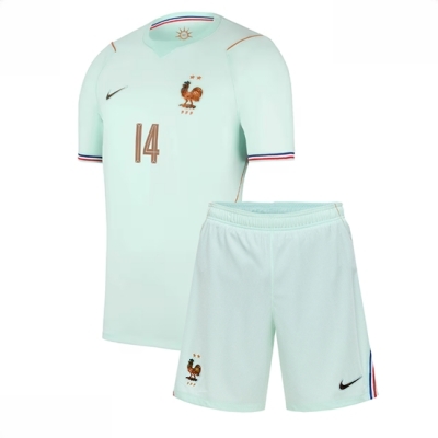 Frankrike Adrien Rabiot #14 Bortedraktsett Barn VM 2026 drakt med shorts