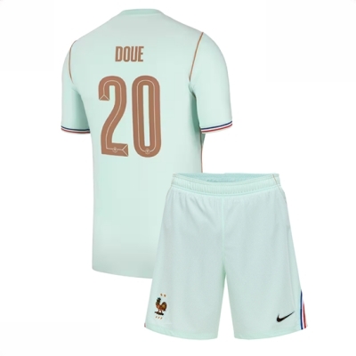 Frankrike Desire Doue #20 Bortedraktsett Barn VM 2026 fotballsett