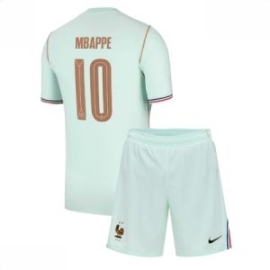 Frankrike Kylian Mbappe #10 Bortedraktsett Barn VM 2026 drakt med shorts