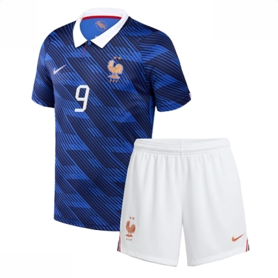 Frankrike Marcus Thuram #9 Hjemmedraktsett Barn VM 2026 drakt med shorts