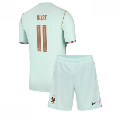 Frankrike Michael Olise #11 Bortedraktsett Barn VM 2026 drakt med shorts
