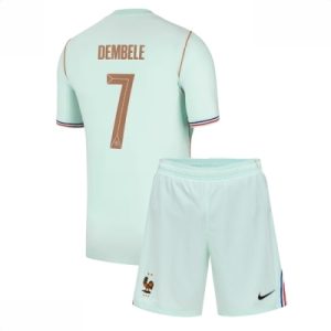 Frankrike Ousmane Dembele #7 Bortedraktsett Barn VM 2026 drakt med shorts