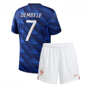 Frankrike Ousmane Dembele #7 Hjemmedraktsett Barn VM 2026 drakt med shorts