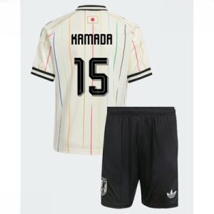 Japan Daichi Kamada #15 Bortedraktsett Barn VM 2026 Fotballdrakter med shorts