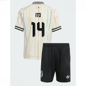 Japan Junya Ito #14 Bortedraktsett Barn VM 2026 Fotballdrakter med shorts