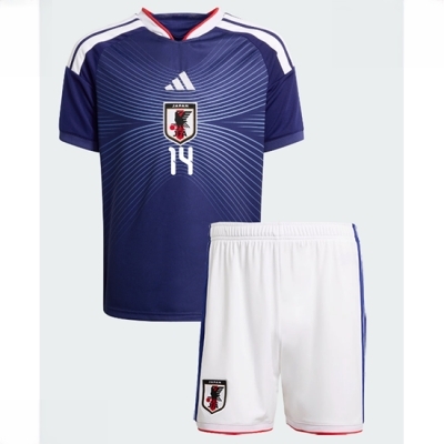 Japan Junya Ito #14 Hjemmedraktsett Barn VM 2026 Fotballdrakter med shorts