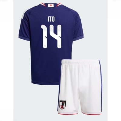 Japan Junya Ito #14 Hjemmedraktsett Barn VM 2026 Fotballdrakter med shorts