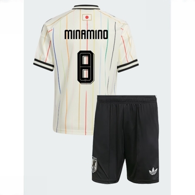 Japan Takumi Minamino #8 Bortedraktsett Barn VM 2026 Fotballdrakter med shorts