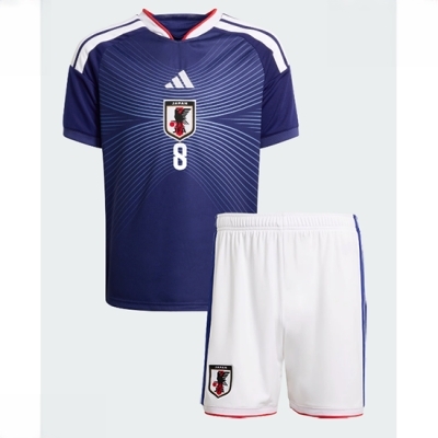 Japan Takumi Minamino #8 Hjemmedraktsett Barn VM 2026 Fotballdrakter med shorts