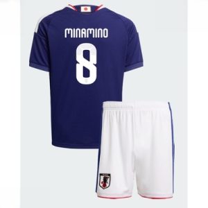 Japan Takumi Minamino #8 Hjemmedraktsett Barn VM 2026 Fotballdrakter med shorts
