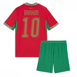 Marokko Brahim Diaz #10 Hjemmedraktsett Barn VM 2026 fotballsett Fotballdrakt