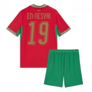Marokko Youssef En-Nesyri #19 Hjemmedraktsett Barn VM 2026 fotballsett Fotballdrakt