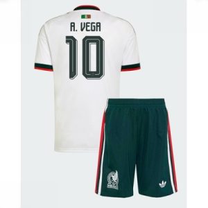 Mexico Alexis Vega #10 Bortedraktsett Barn VM 2026 fotballtrøye med shorts
