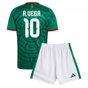 Mexico Alexis Vega #10 Hjemmedraktsett Barn VM 2026 fotballtrøye med shorts