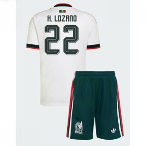 Mexico Hirving Lozano #22 Bortedraktsett Barn VM 2026 fotballtrøye med shorts