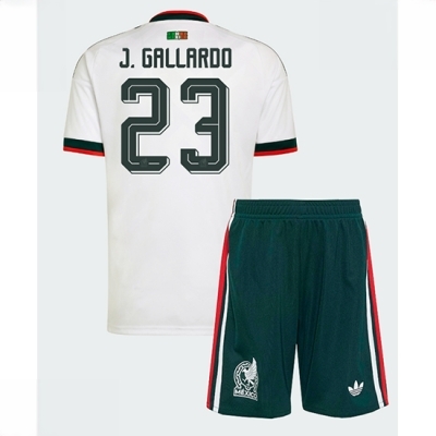 Mexico Jesus Gallardo #23 Bortedraktsett Barn VM 2026 fotballtrøye med shorts