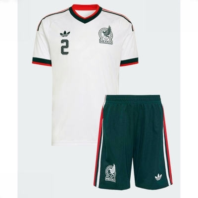 Mexico Jorge Sanchez #2 Bortedraktsett Barn VM 2026 fotballtrøye med shorts