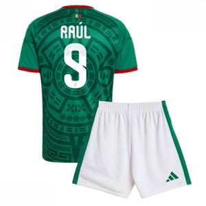 Mexico Raul Jimenez #9 Hjemmedraktsett Barn VM 2026 fotballtrøye med shorts