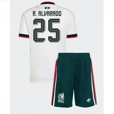 Mexico Roberto Alvarado #25 Bortedraktsett Barn VM 2026 fotballtrøye med shorts