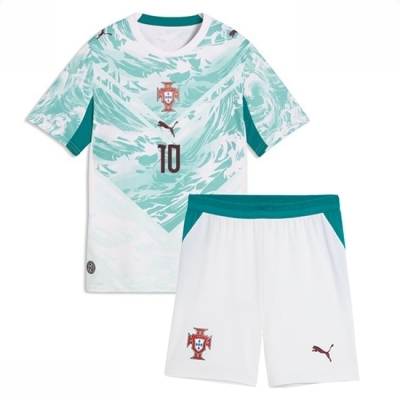 Portugal Bernardo Silva #10 Bortedrakt Fotballdrakter Barn VM 2026 Fotballdrakter med shorts