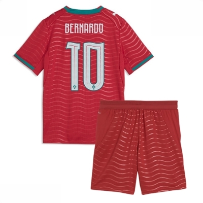 Portugal Bernardo Silva #10 Hjemmedrakt Fotballdrakter Barn VM 2026 Fotballdrakter med shorts