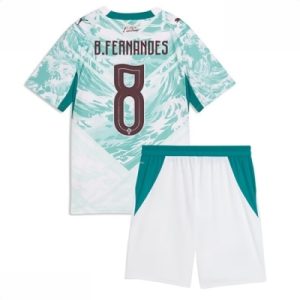 Portugal Bruno Fernandes #8 Bortedrakt Fotballdrakter Barn VM 2026 Fotballdrakter med shorts