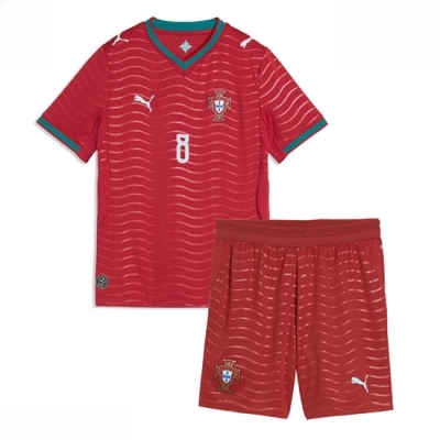 Portugal Bruno Fernandes #8 Hjemmedrakt Fotballdrakter Barn VM 2026 Fotballdrakter med shorts