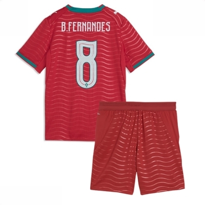 Portugal Bruno Fernandes #8 Hjemmedrakt Fotballdrakter Barn VM 2026 Fotballdrakter med shorts