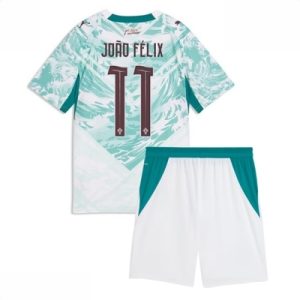 Portugal Joao Felix #11 Bortedrakt Fotballdrakter Barn VM 2026 Fotballdrakter med shorts