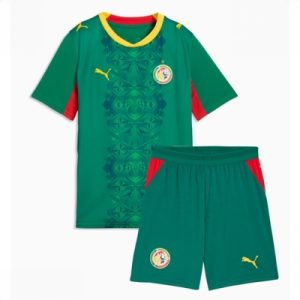 Kjøp Senegal Bortedraktsett Barn VM 2026 Fotballdrakter Korte bukser
