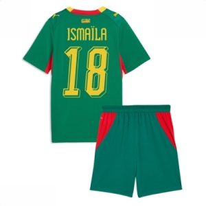 Kjøp Senegal Ismaila Sarr #18 Bortedraktsett Barn VM 2026 Fotballdrakter Korte bukser