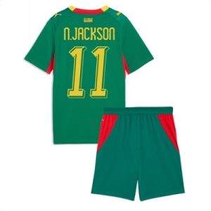 Kjøp Senegal Nicolas Jackson #11 Bortedraktsett Barn VM 2026 Fotballdrakter Korte bukser