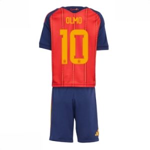 Spania Dani Olmo #10 Hjemmedraktsett Barn VM 2026 fotballdrakt sett