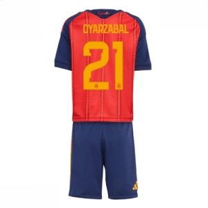 Spania Mikel Oyarzabal #21 Hjemmedraktsett Barn VM 2026 fotballdrakt sett
