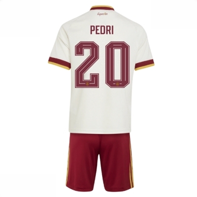 Spania Pedri Gonzalez #20 Bortedraktsett Barn VM 2026 fotballdrakt sett