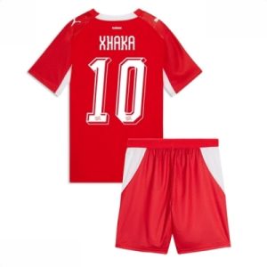 Sveits Granit Xhaka #10 Hjemmedraktsett Barn VM 2026 Landslagsdrakt DraktSett