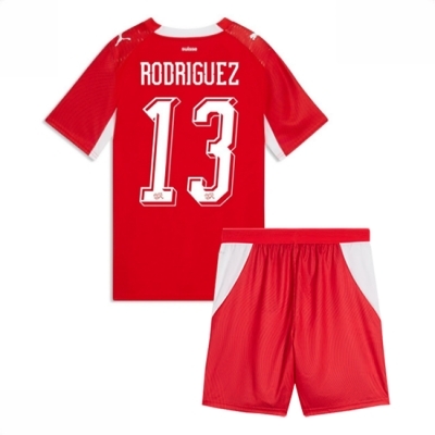 Sveits Ricardo Rodriguez #13 Hjemmedraktsett Barn VM 2026 Landslagsdrakt DraktSett
