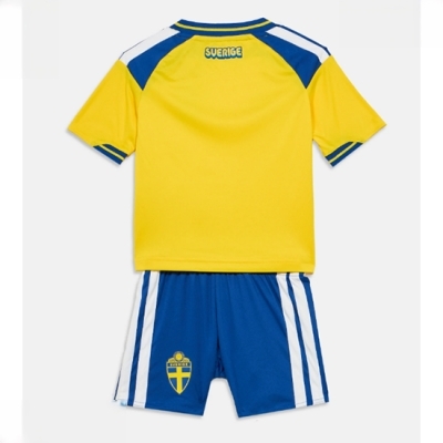 Sverige Hjemmedraktsett Barn VM 2026 Fotballdrakter Korte bukser